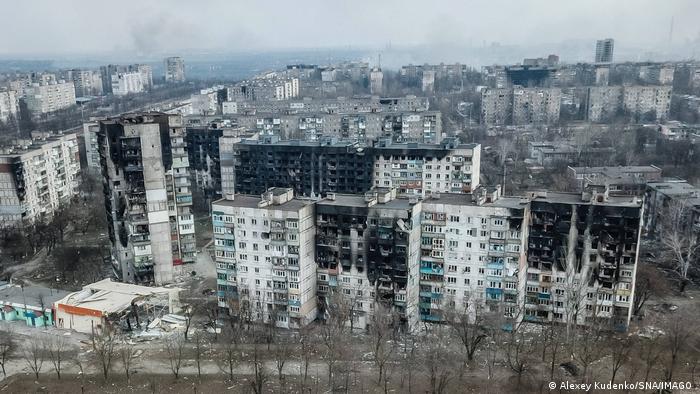 The destroyed Ukrainian city of Mariupol