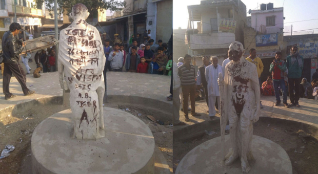 Mahatma Gandhi Statue Vandalized On Republic Day