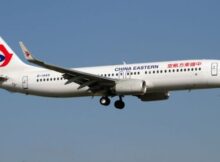A China Eastern Airlines Boeing 737-800, the same model that crashed today