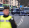 A police cordon in place outside a school in Malmö, following the stabbing of two teachers