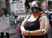 Actvists protest against El Salvador's anti-abortion laws