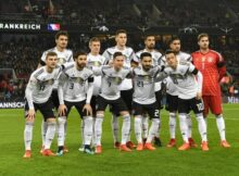The German national team ahead of a wram-up match against Saudi Arabia