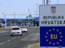 A Croatian border checkpoint