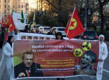 Kurds protesting in Stockholm